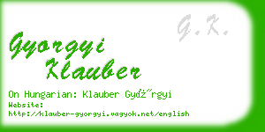 gyorgyi klauber business card